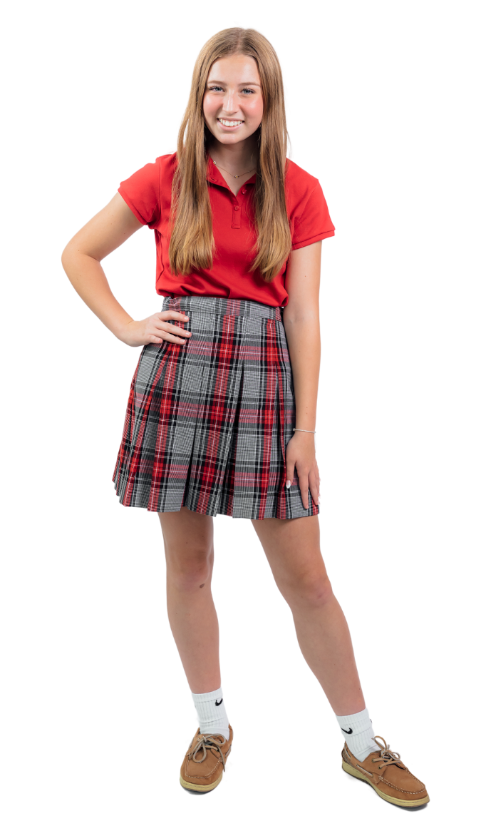 Dunham high school girl with hand on her hip